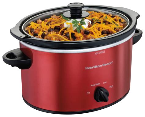 Best Buy Hamilton Beach 3 Quart Slow Cooker Red 33230