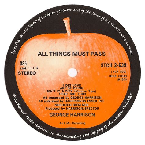 George Harrison All Things Must Pass Vinyl