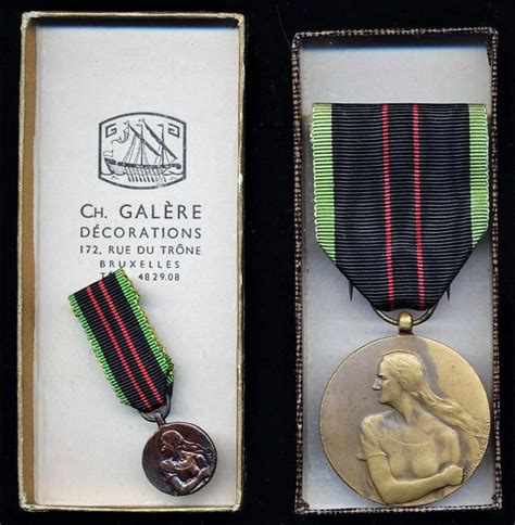 Aberdeen Medals Belgium Resistance Medal 1940 1945 Monsieur Gilbert