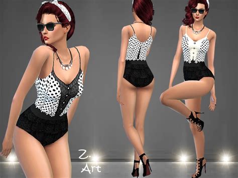 Bikini Swimsuit One Piece Swimsuit The Sims P Sims Clove