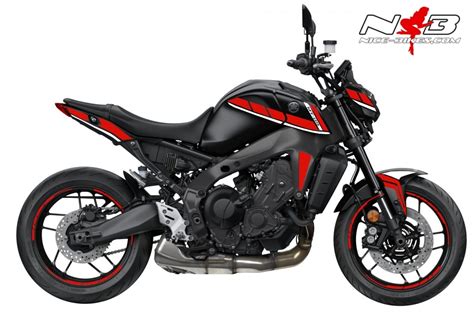 Foliendesign YAMAHA MT09 B j 2021 Racing Red Nice Bikes Händler Shop