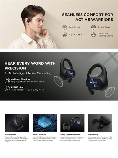 1more Fit Se S30 Open Ear Headphones Wireless Headphones With 4