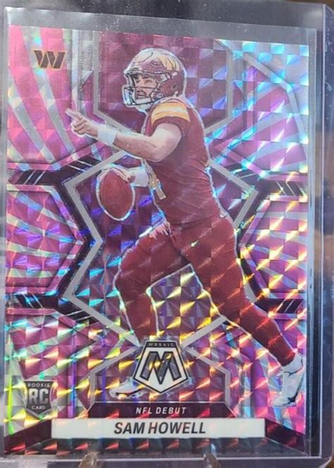 Sam Howell Pink Swirl 305 Prices 2022 Panini Mosaic Football Cards