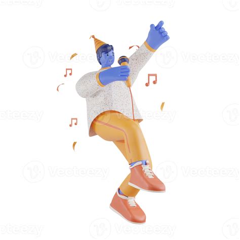 3d Party People Singing 14972685 Png