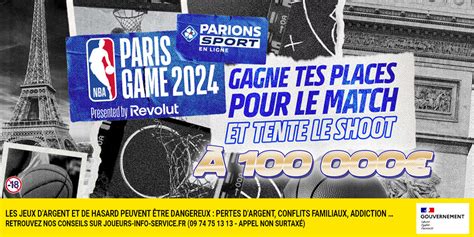 Jeu Concours Nba Paris Game Avec Parionssport Gagnez Vos Places Pour