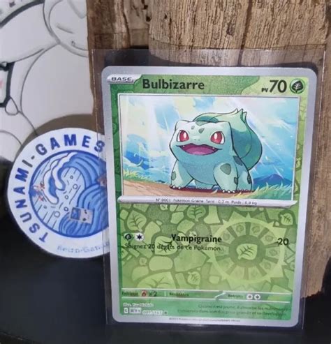 CARTE POKÉMON EV3 5 151 Fr BULBIZARRE Reverse 001 165 Sous sleeve