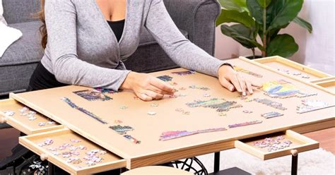 Puzzle Table w/ Drawers Just $59.99 Shipped on Amazon (Rotates 360 ...