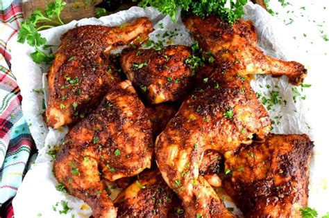 Oven Baked Spicy Barbecue Chicken Quarters Lord Byron S Kitchen