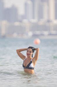 Tulisa Contostavlos Wearing A Black Bikini In Dubai