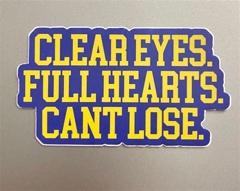 Clear Eyes Full Hearts Can T Lose Sticker Etsy