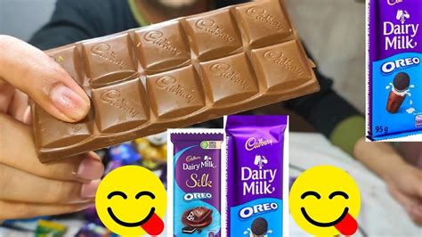 Asmr Eating Cadbury Dairy Milk And Cadbury Dairy Milk Silk Oreo