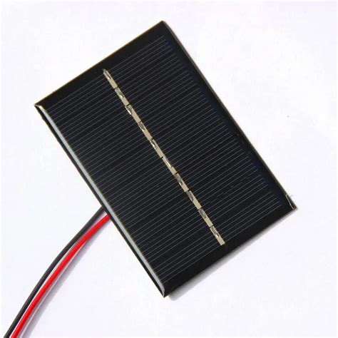 BUHESHUI 5V 0 6W Solar Cell Polycrystalline Solar Panel Module Cable