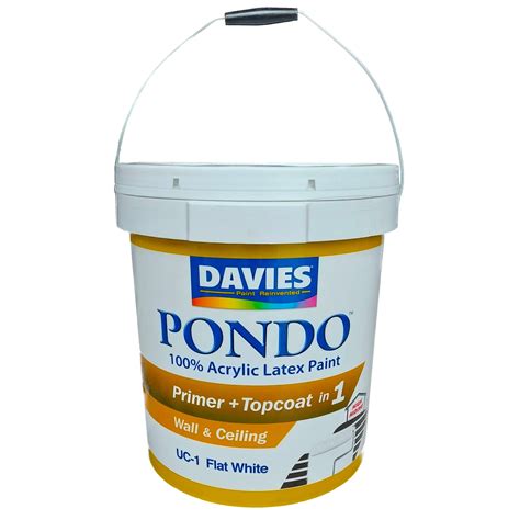 Davies Pondo Acrylic Latex Paint Uc Flat White L Lazada Ph