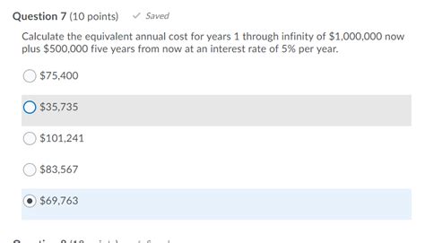 Solved Question 7 10 Points Saved Calculate The Equivalent Chegg