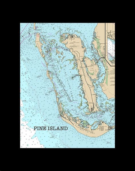 Pine Island Map Of Florida Round Or Square Coasters Fisherman Gift