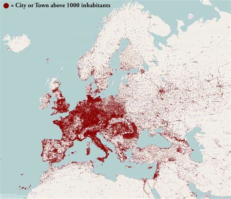 Population density map in Europe - 9GAG