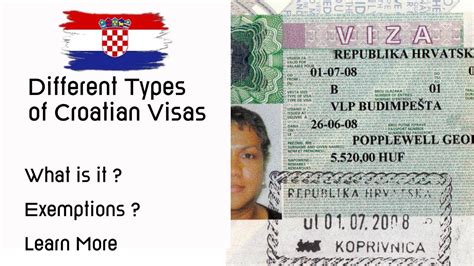 Different Types Of Croatian Visas Youtube