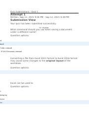 ITCC112 Wk 1 Quiz Docx Quiz Submissions Quiz 1 Attempt 1 Written