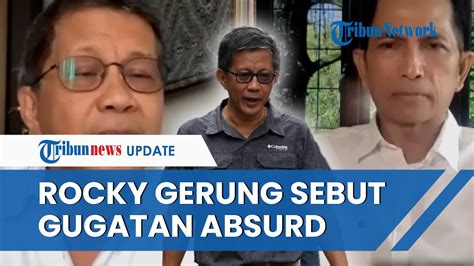 Rocky Gerung Sebut Gugatan Di Pn Jaksel Absurd Seolah Negara Rugi