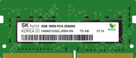 HMA81GS6CJR8N-XN - SK Hynix 1x 8GB DDR4-3200 SODIMM PC4-25600S Single ...
