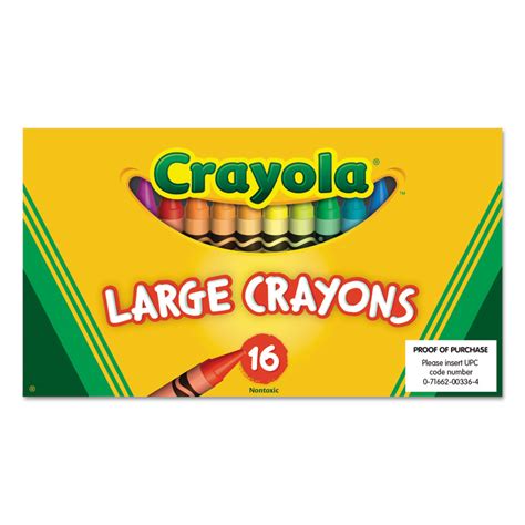 Large Crayons Lift Lid Box 16 Colors Box Reparto