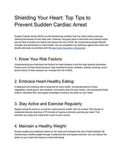 Ppt Shielding Your Heart Top Tips To Prevent Sudden Cardiac Arrest