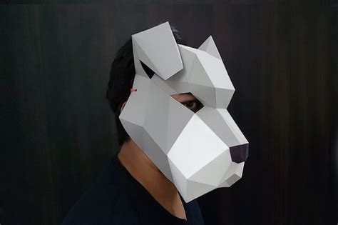 DIY Schnauzer Mask 3d Papercraft By PAPER Amaze TheHungryJPEG