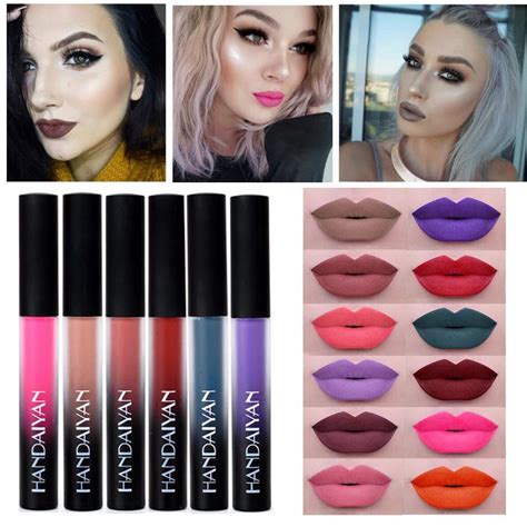 Gloss Labial Líquido Aveludado Mate Nude Não Gruda Batom Labial Nutritivo de Longa Duração