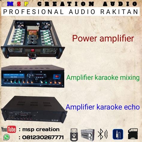 Speaker Aktif Atau Amplifier Rakitan Bluetooth Karaoke Rakitan Sendiri