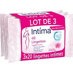 Lingettes hygiène intime Intima Intermarché