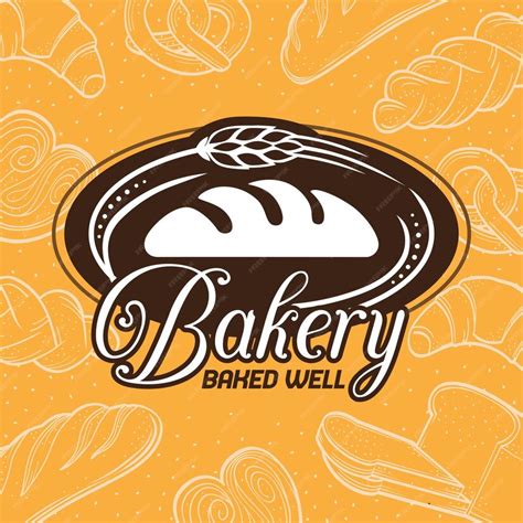 Premium Vector The Bakery Logo Circle Oval Design