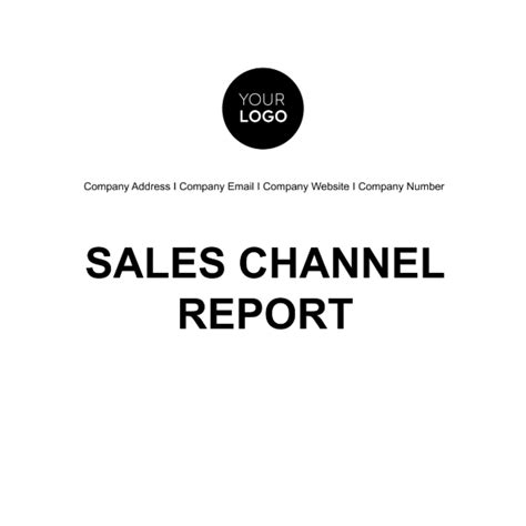 Sales Channel Report Template Edit Online And Download Example