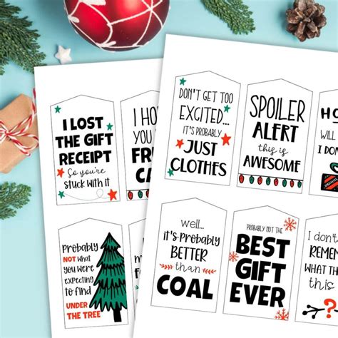 Free Printable Funny Christmas Gift Tags The Savvy Sparrow