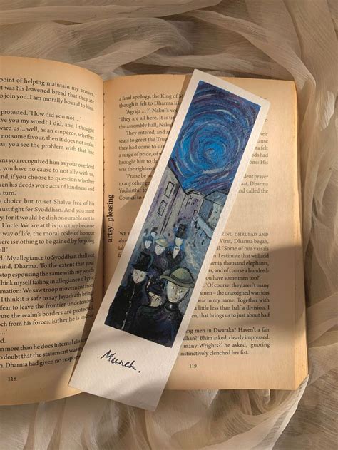 Handmade Bookmark Edward Munch Bookmark Painting Art Community