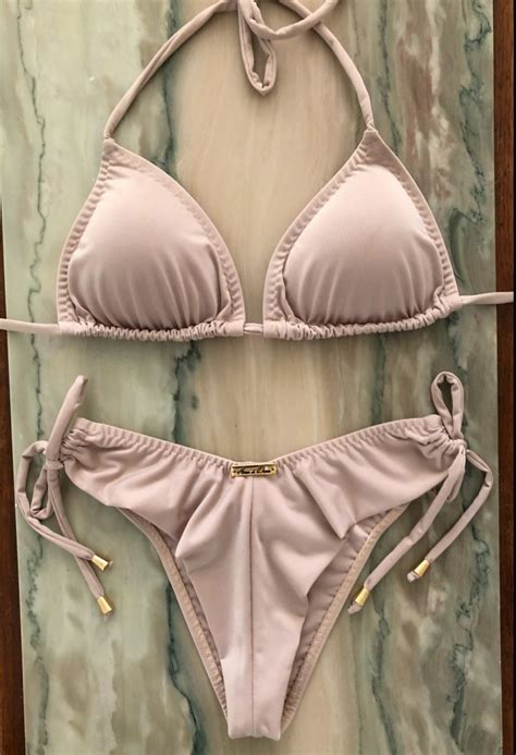 Biquíni Cortininha Fio Duplo Nude Blush Hora de Diva