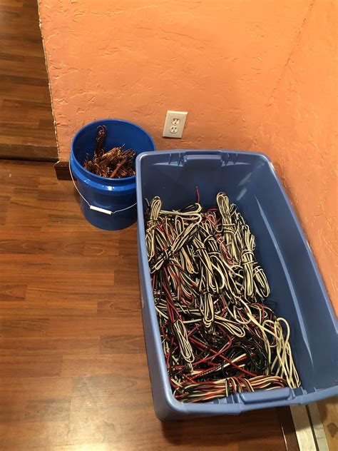 3-4 months worth of scrap wire. : r/electricians