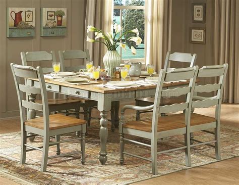 Hand Distressed Seafoam Green Finish Dinette Table Woptions