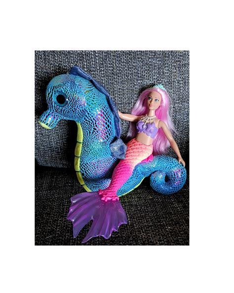Barbie Dreamtopia Mermaid And Seahorse Plushy Etsy