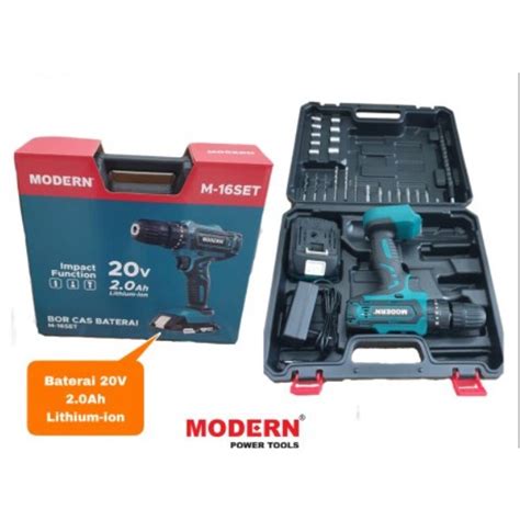 Jual Modern Bor Baterai Tembok M Set Mesin Cordless Impact Drill