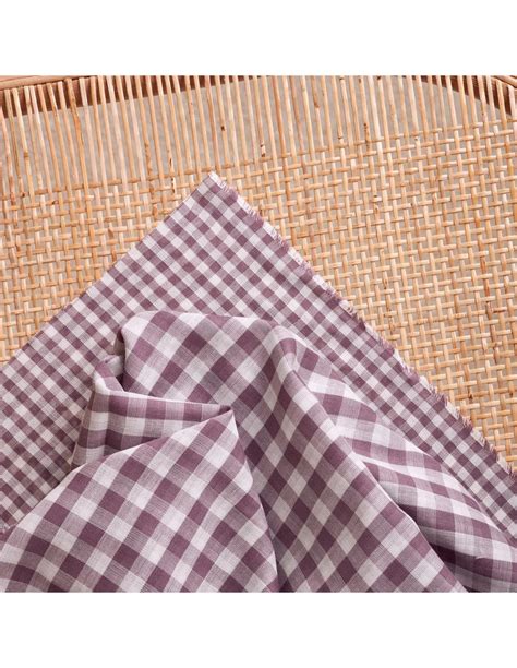 Tissu Double Gaze Vichy Off White Divine Parma Atelier Brunette
