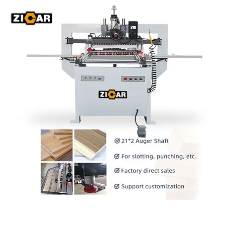 Zicar Slotting Wood Double Line Drilling Boring Machine Woodworking