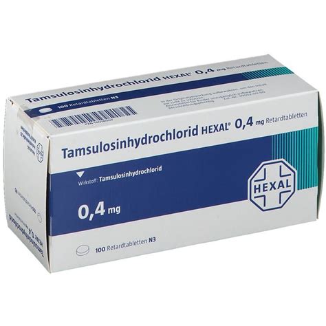 Tamsulosinhydrochlorid HEXAL 0 4 Mg 100 St Mit Dem E Rezept Kaufen