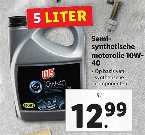 W5 Semisynthetische Motorolie 10W 40 Aanbieding Bij Lidl 1Folders Nl