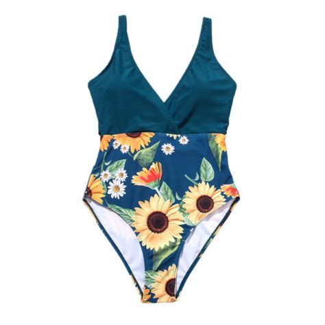 Lady Swimwear Neck Sleeveless One Piece Lady Monokini Breathable Blue