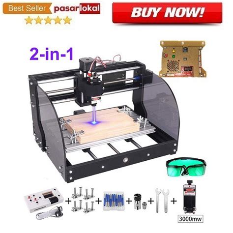 Jual CNC Printer 3D Ukir Kayu Laser Engraving Machine Kit DIY 3 Axis