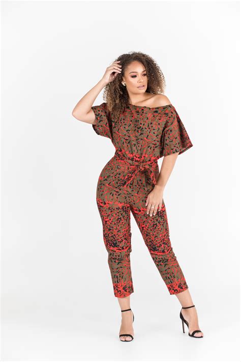 Stunning One Shoulder African Print Jumpsuit African Fashion Classy