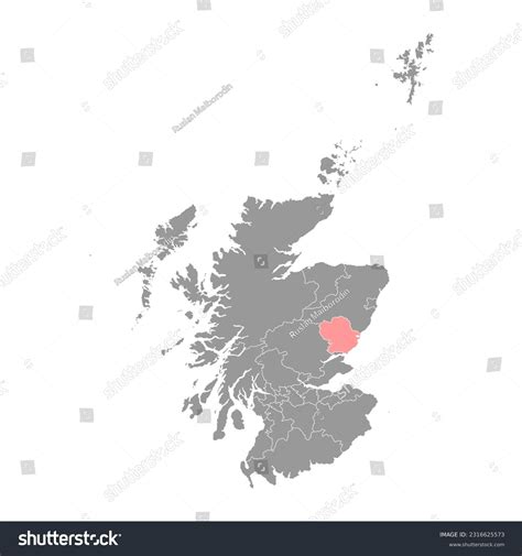 Angus Map Council Area Of Scotland Vector Royalty Free Stock Vector