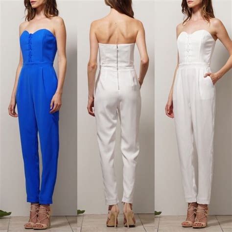 Adelyn Rae Lace Up Detail Strapless Jumpsuit Looking For The Ultimate