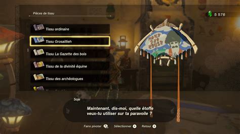 Comment Avoir La Paravoile Dans Zelda Tears Of The Kingdom Quand