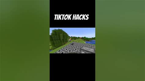 Minecraft Tiktok Hacks Shorts Youtube